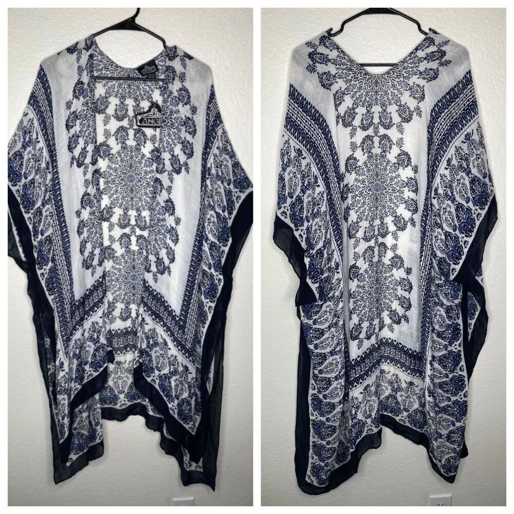 NWT Angie mixed boho print kimino longline lightweight cardigan open front